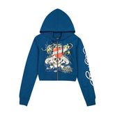 LKS Skull Zip Front Hoodie