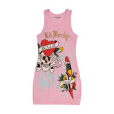 Retro Flash Rib Tank Dress