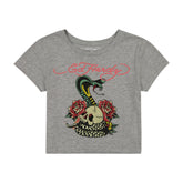 Rhinestone Rose Cobra Baby Tee
