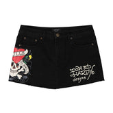 LKS Skull Denim Skirt