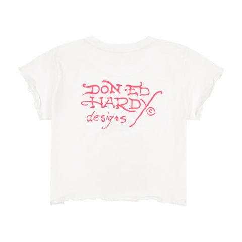 Tropical Scene Lettuce Edge Baby Tee